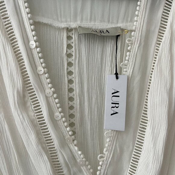 Aura the Label Frankie Dress in White NWT Size Large - Picture 4 of 6